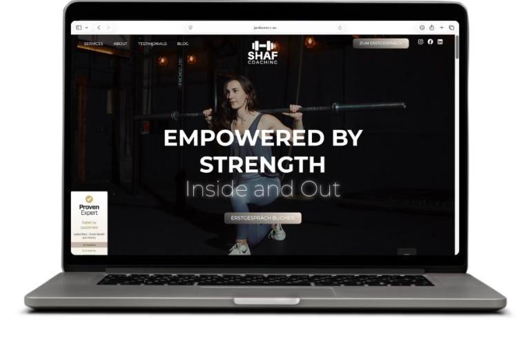 Website für Fitnesstrainerin – Janika Merz
